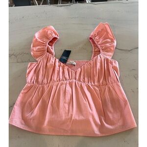 Abercrombie Pink Ruffled Top